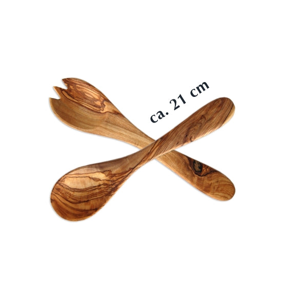 Small salad servers - 21 cm ( olive wood )