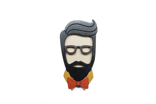 Men faces brooches (various styles)