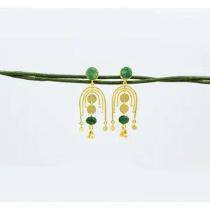 Bohemian Emerald Gold Plated Silver 925