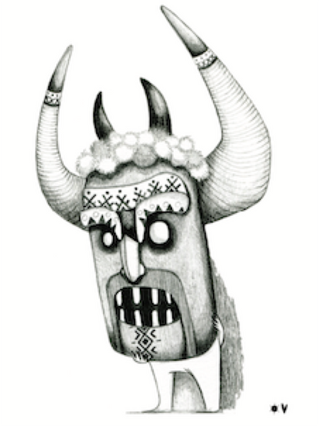 Monster B&W n°1 A6 postcard