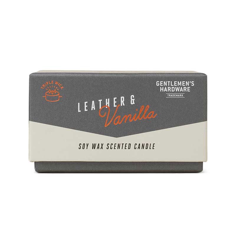 Concrete Candle Leather & Vanilla 7oz