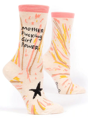 Mother fucking Girl Power W-Crew Socks