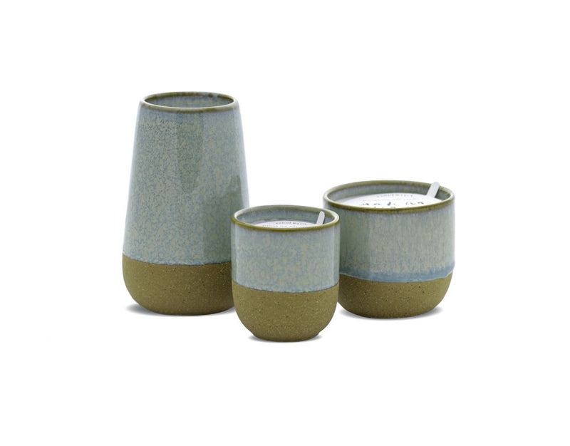 Glaze Ceramic Candle - Blue: Matcha Tea + Bergamot - 170g