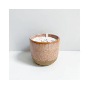 Glaze Ceramic Candle - Pink: Pink Opal Persimmon - 170g
