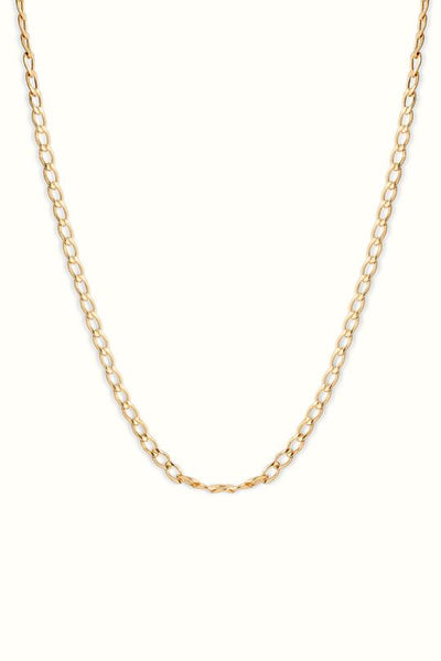 Damien Curb Chain Necklace Gold Filled