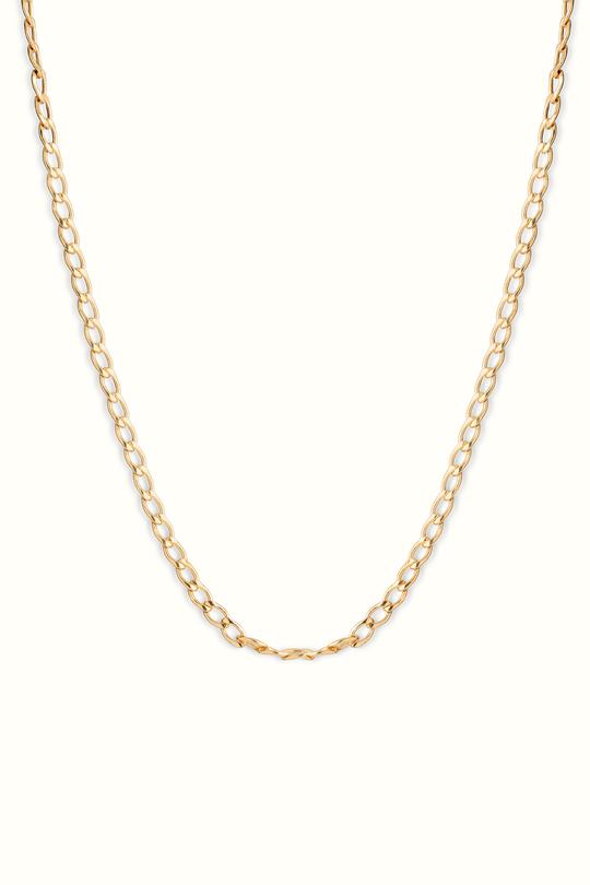 Damien Curb Chain Necklace Gold Filled