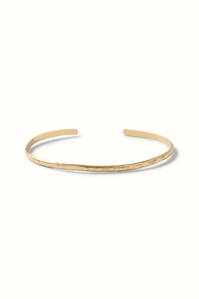 Flynn Hammered Cuff Bracelet Gold Filled