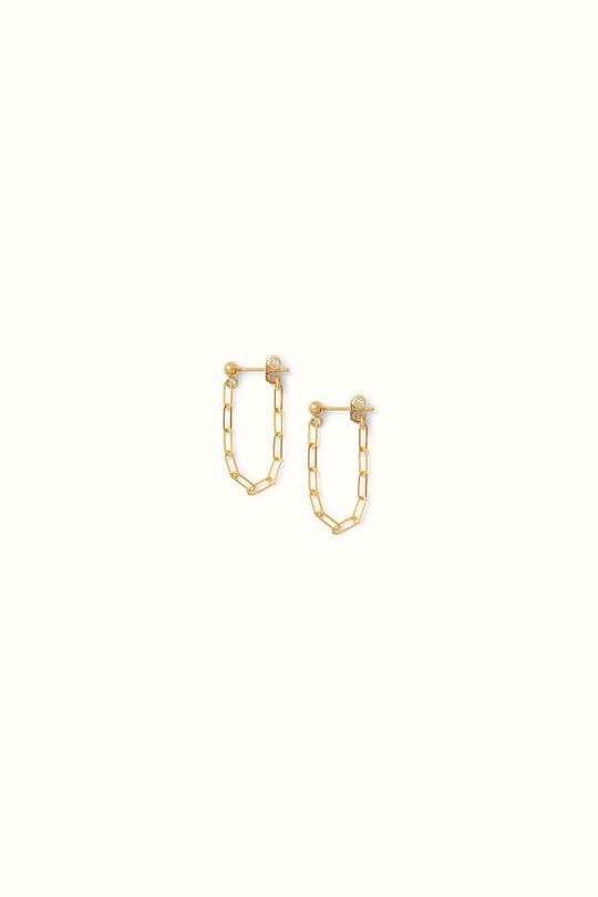 Giselle Chain Stud Earring Gold Filled