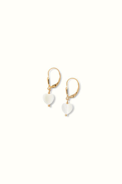 Harper Shell Heart Drop Earring Gold Filled