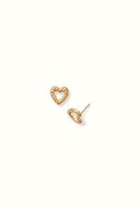 Meryl Heart Stud Earring Gold Filled